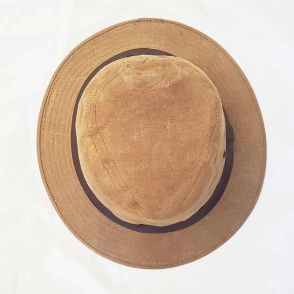 Filson Garment Co. Vintage Tan Waxed Canvas Tin Indiana Jones Style Hat S - Picture 3 of 10